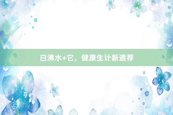 白沸水+它，健康生计新遴荐