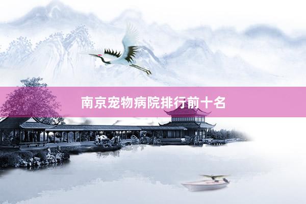 南京宠物病院排行前十名